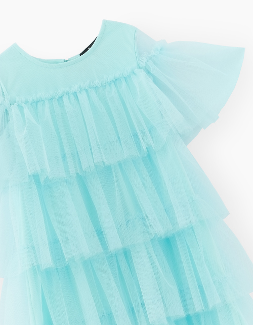 Платье нарядное светло-бирюзовое