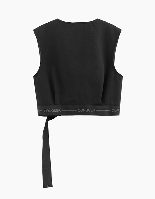 Школьная кроп-топ жилетка для девочки