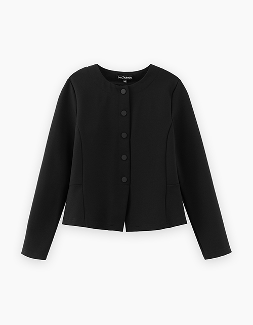 Чёрный школьный жакет для девочки