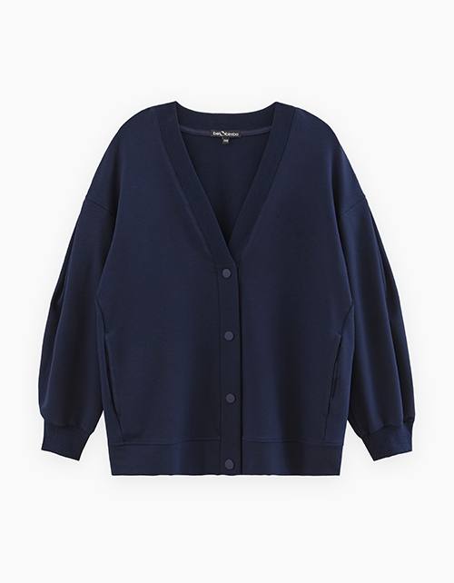 Тёмно-синий школьный кардиган для девочки Тёмно-синий школьный кардиган для девочки