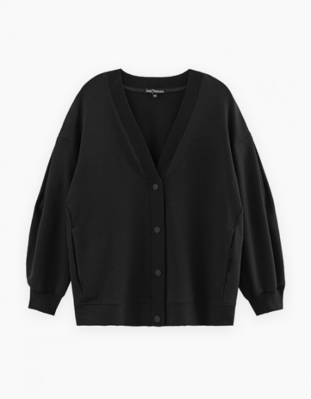 Чёрный школьный кардиган для девочки