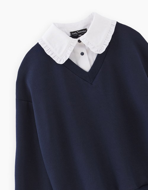 Школьный джемпер-обманка для девочки Школьный джемпер-обманка для девочки