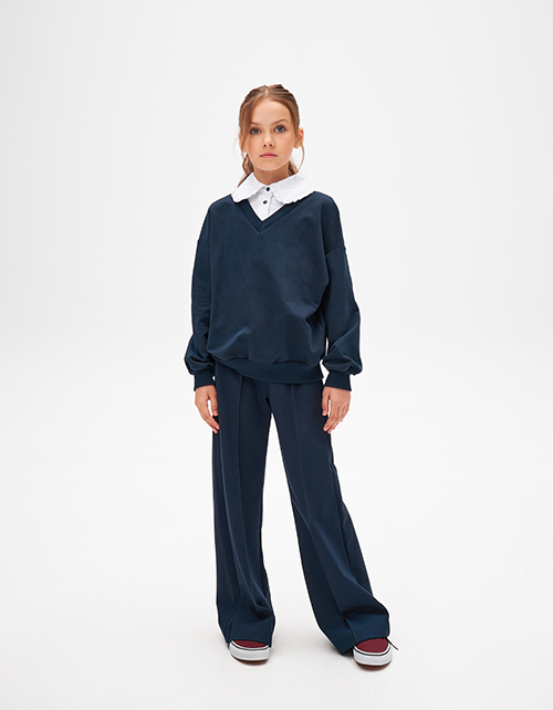 Школьный джемпер-обманка для девочки Школьный джемпер-обманка для девочки