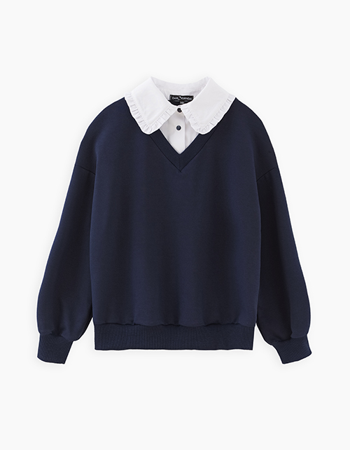 Школьный джемпер-обманка для девочки Школьный джемпер-обманка для девочки