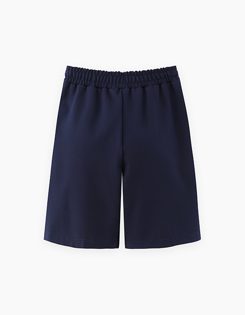 Тёмно-синие шорты-бермуды для девочки Тёмно-синие шорты-бермуды для девочки