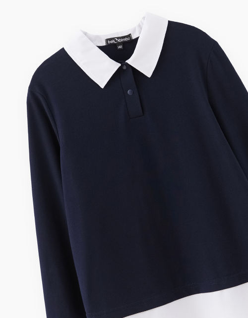 Джемпер-обманка школьный для девочки Джемпер-обманка школьный для девочки