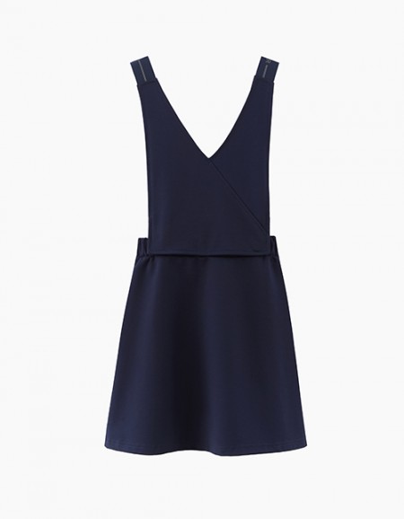 Тёмно-синий сарафан-трансформер