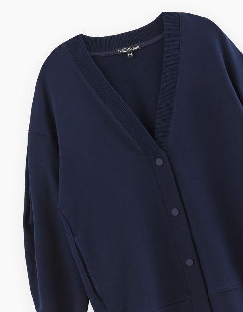 Тёмно-синий кардиган для девочки