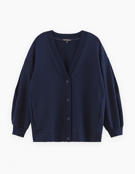 Тёмно-синий кардиган для девочки