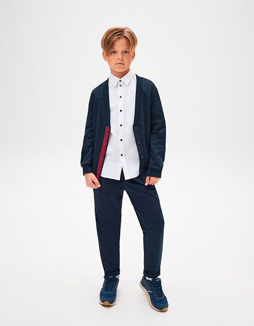 Тёмно-синие школьные брюки для мальчика