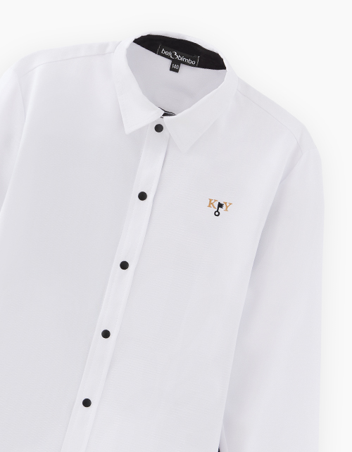 Белая школьная рубашка для мальчика