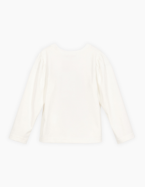 Лонгслив молочный для девочки