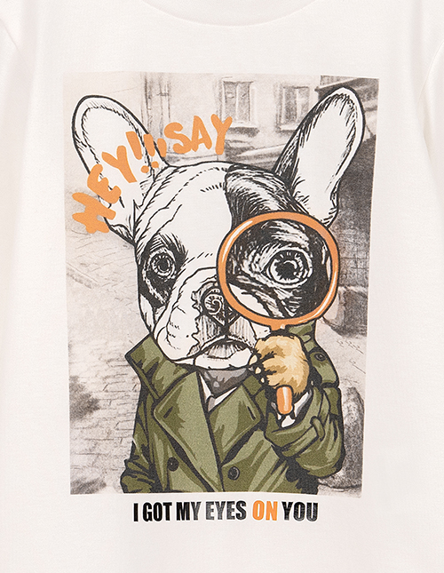 Лонгслив молочный для мальчика