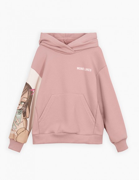 Худи тёмно-розовое для девочки