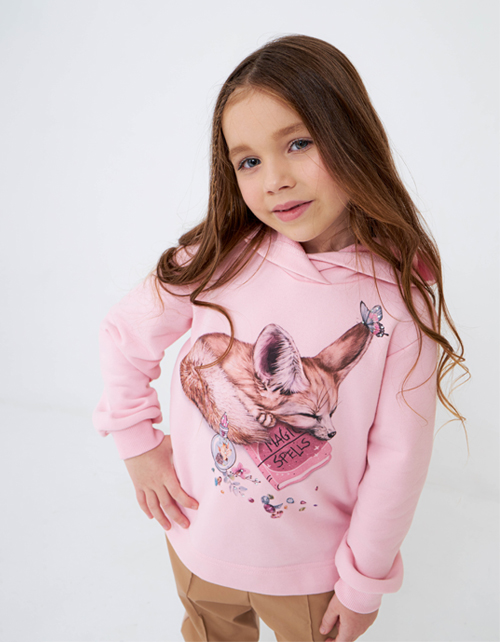 Худи светло-розовое для девочки