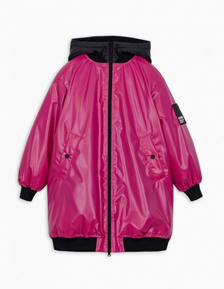 Яркая куртка-бомбер осенняя для девочки