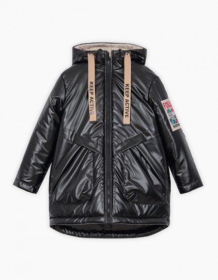 Куртка чёрная осенняя для девочки