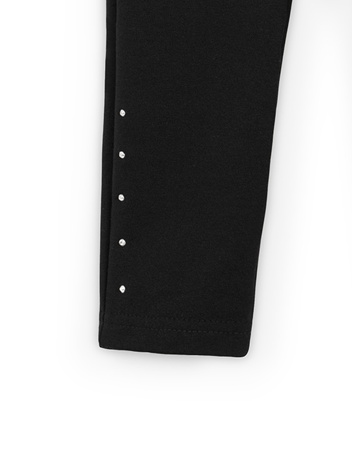 Брюки-джеггинсы чёрные для девочки