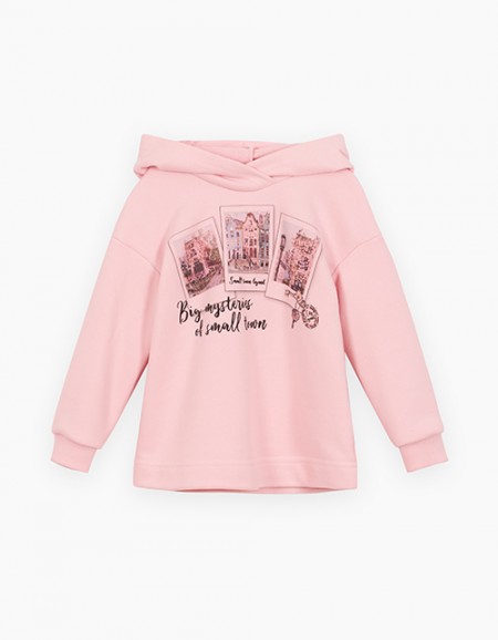 Светло-розовое худи для девочки