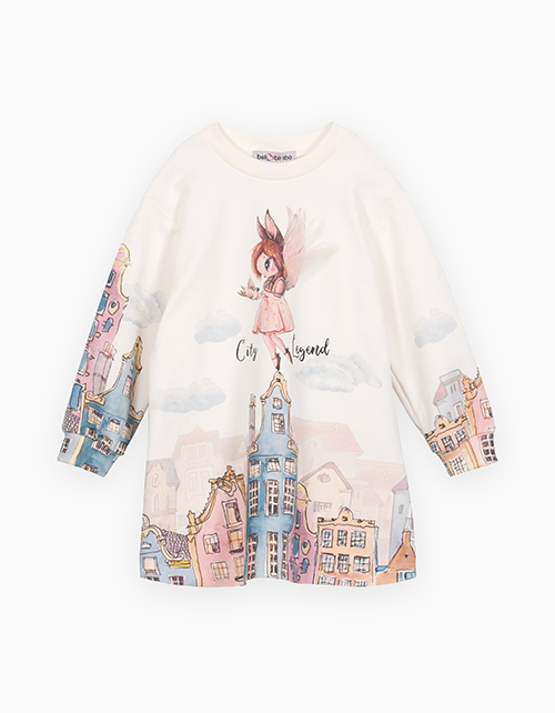 Платье с длинным рукавом