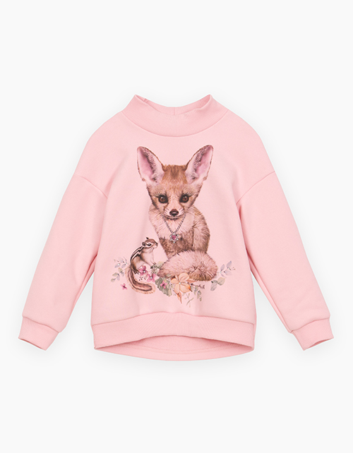 Светло-розовый свитшот для девочки