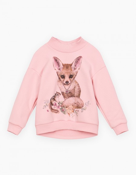 Светло-розовый свитшот для девочки