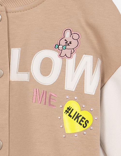 Бежевый бомбер для девочки