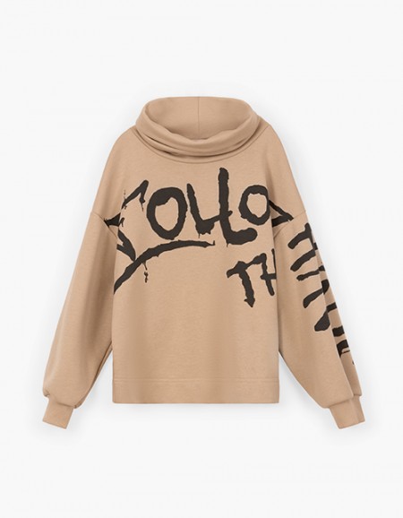 Бежевый свитшот для девочки