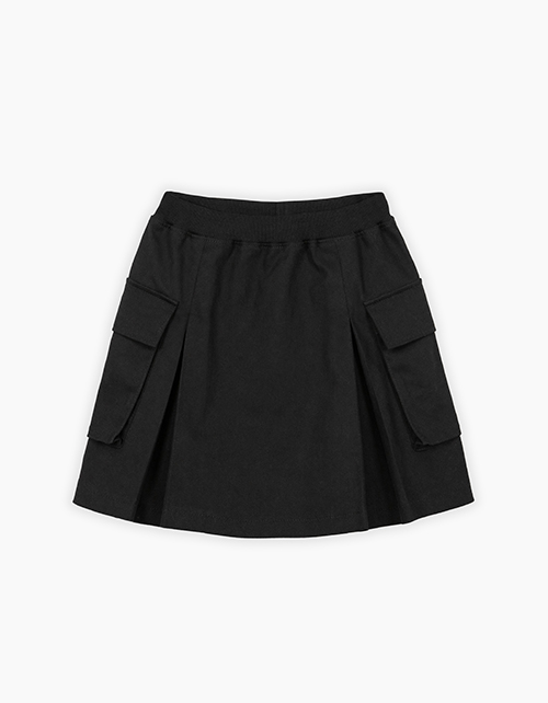Чёрная юбка-карго для девочки