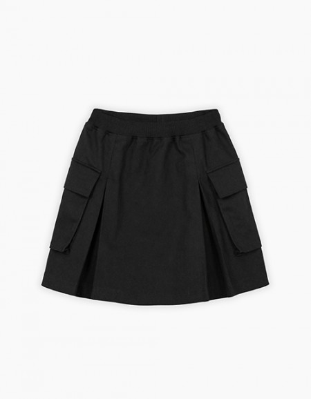 Чёрная юбка-карго для девочки
