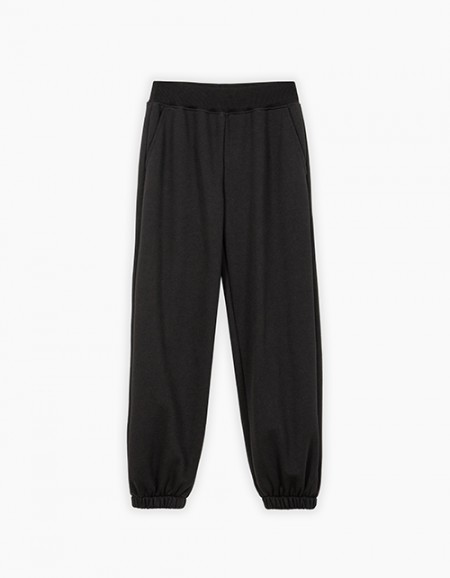 Чёрные брюки-джоггеры для девочки