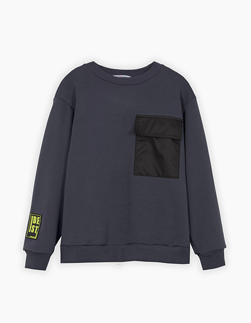 Свитшот графитового оттенка для мальчика