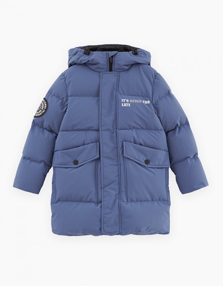 Зимняя куртка в оттенке денима для мальчика