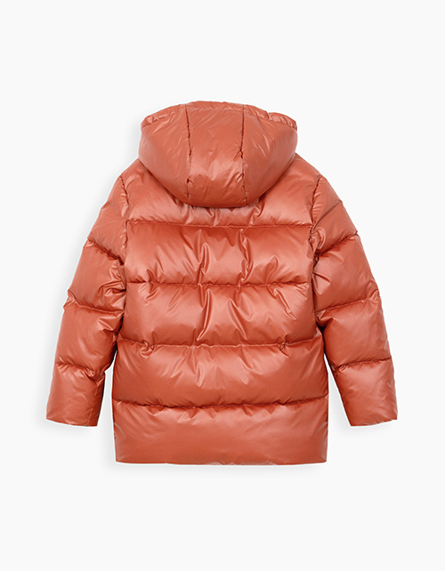 Зимняя куртка оттенка терракот на синтепухе для мальчика