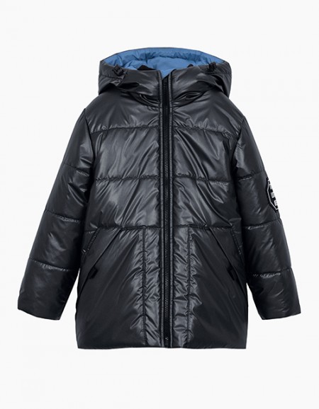 Зимняя чёрная куртка для мальчика