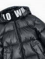Зимняя чёрная куртка на синтепухе для мальчика
