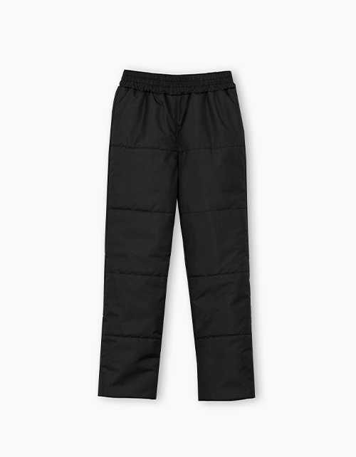 Утеплённые чёрные брюки для девочки