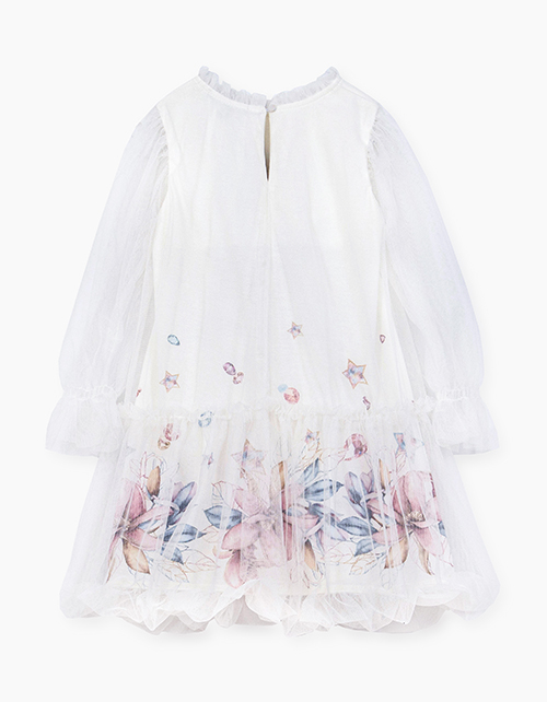 Нарядное платье молочного оттенка для девочки Нарядное платье молочного оттенка для девочки