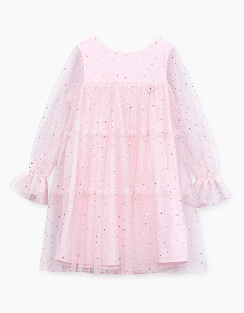 Пудровое нарядное платье для девочки Пудровое нарядное платье для девочки