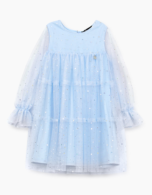 Небесно-голубое нарядное платье для девочки