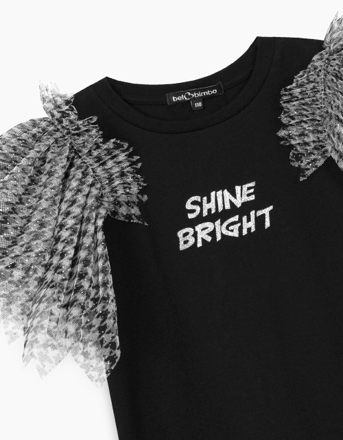 Блузка чёрная нарядная для девочки