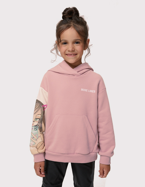Худи тёмно-розовое для девочки