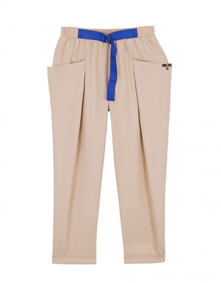 Бежевые брюки для девочки