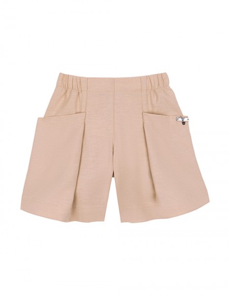 Бежевые шорты для девочки