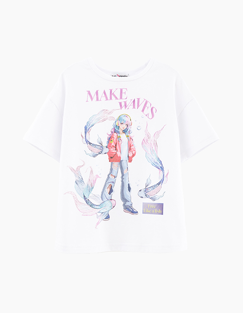 Белая футболка для девочки