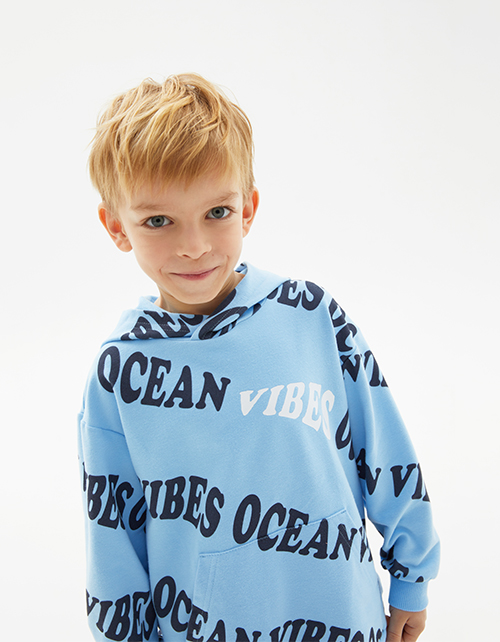 Худи небесно-голубого оттенка для мальчика