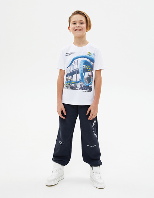 Дизайнерская белая футболка для мальчика