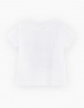 Белая футболка с дизайнерским принтом для девочки