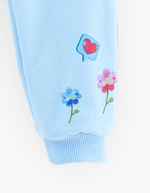 Светло-голубые брюки для девочки