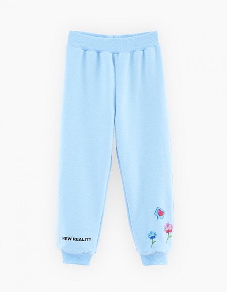 Светло-голубые брюки для девочки